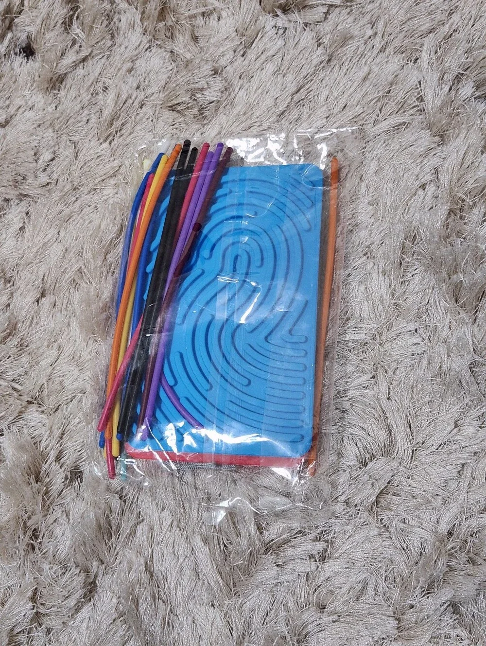 Colorful Silicone Maze Activity Pad with Multi-Colored Wires